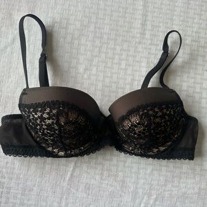 Victoria's Secret Black Lace Push Up Bra